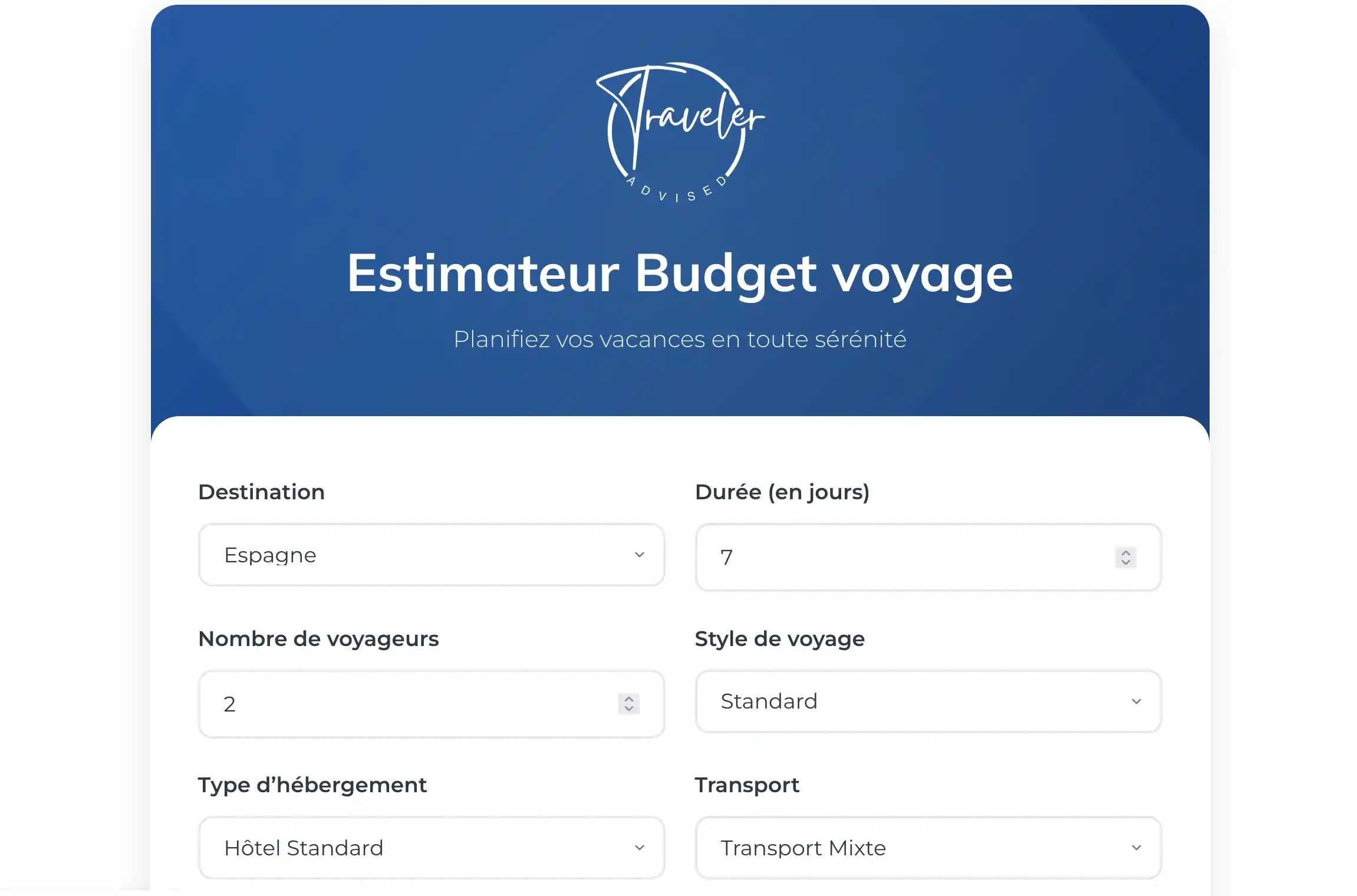 Calculateur Budget Voyage (Gratuit) - Organise tes vacances